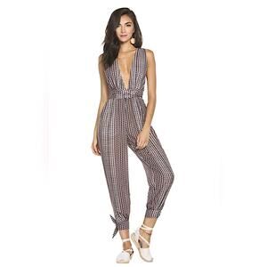 Agua Bendita Josie Python Printed Halter Neck Jumpsuit Size Large